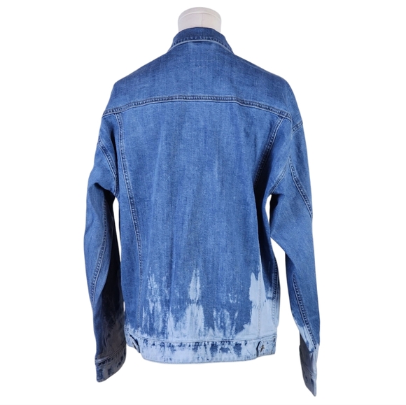 L.T.J (Letter to Juliet) distressed modern casual denim jacket Size Large NEW - Picture 4 of 12